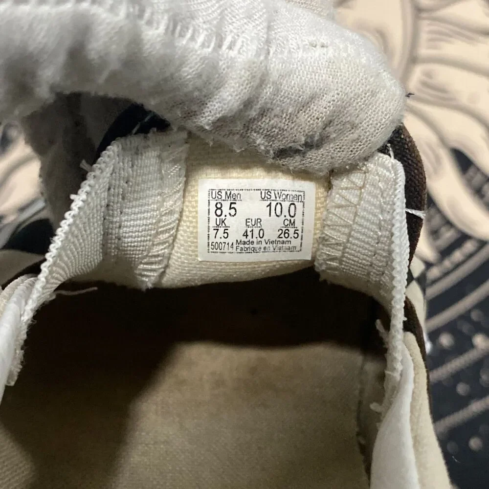 Vans Athletic Sneaker Shoe Unisex M8.5/W10 White Suede Skateboarding